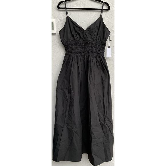 ASTR Popcorn Waist Midi Black Dress - XL - New With Tags- MSRP $99 - Picture 3 of 5